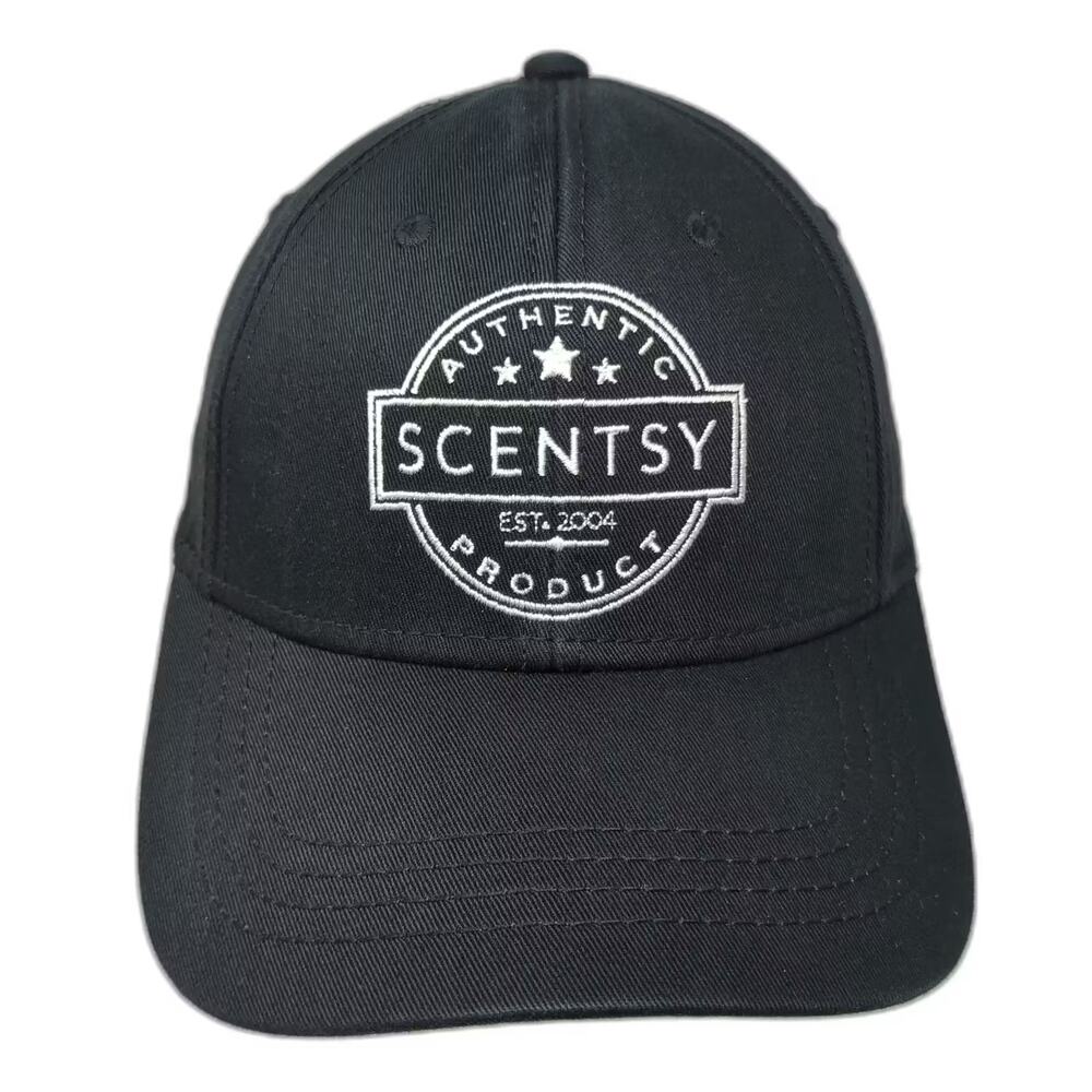 Scentsy Baseball Cap Black One Size Embroidered Adjustable Cotton Hat OSFM Logo